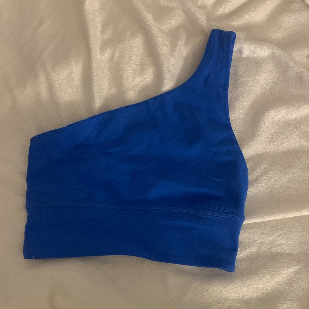 Lululemon Blue One-Shoulder Sports Bra Top